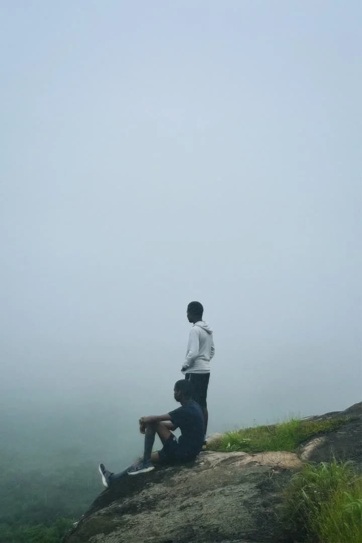 Looking out from the summit