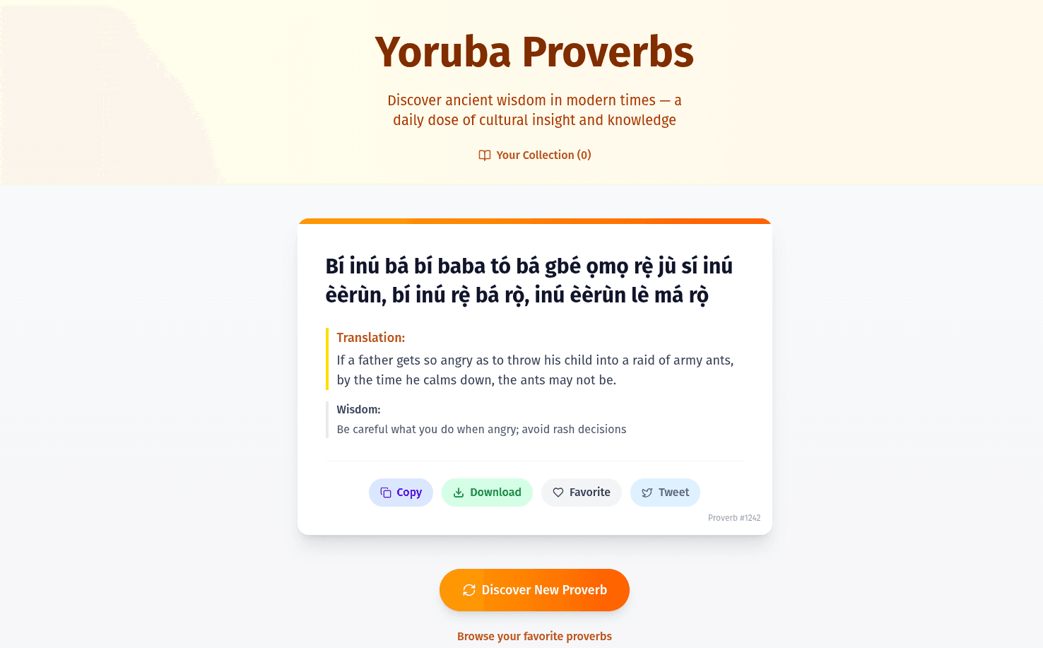 Yoruba Proverbs App